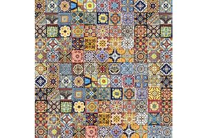 Cerames Piastrelle Mosaico Messicane – 120 ceramiche mattonelle messicane decorative per bagno, doccia, scale, parete posteriore della cucina | Tessere mosaico ceramica 5x5 cm
