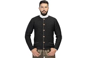 SCHÖNEBERGER TRACHTEN COUTURE Wysokiej jakości męska kurtka z dzianiny Anton - kurtka ludowa z wełny - kardigan kurtka w kolorze brązowym lub niebieskim - Anton