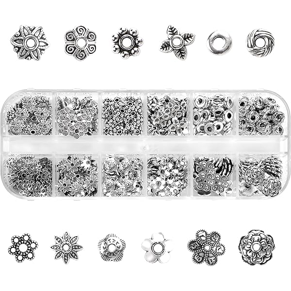 360pcs Tibetan Style Bead Caps - 15 Designs Alloy Jewelry Making Supplies For DIY Crafts