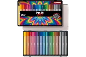 STABILO Pen 68 - Pennarello Premium - ARTY - Scatola in Metallo da 30 - Colori Assortiti