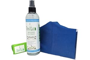 DON GATO CLEANING SURFACE Don Gato - Liquido Limpia Gafas en Spray (250ml) + 2 paños de Microfibra. Producto Natural, sin Alcohol, sin amoniaco, Fabricado en España