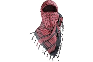 Luxns Militär Shemagh Taktische Wüstenschal - 100% Baumwolle Keffiyeh Schal für Herren und Damen