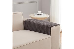 Meider Sofa Armrest Cover Couch Arm Cover Arm Covers for Chair, Anti-Slip Couch Arm Protectors Washable Sofa Arm rest Covers (Coffee, 46x56cm 2pcs)
