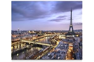 murando Fotomurales París 150x105 cm XXL Papel pintado tejido no tejido Decoración de Pared decorativos Murales moderna de Diseno Fotográfico torre eiffel ciudad d-B-0207-a-b