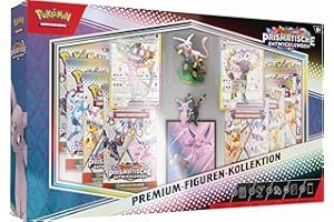 Pokémon-Sammelkartenspiel: Premium-Figuren-Kollektion Karmesin & Purpur – Prismatische Entwicklungen (2 geprägte holografische Promokarten, 11 Boosterpacks & mehr)