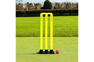 FORTRESS Flexi Cricket Stumps - Rubber Base Cricket Wickets | Cricket Set | Junior & Senior Stumps | Springback Plastic Cricket Stumps Cricket Equipment