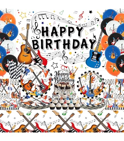 40-teiliges Party-Set Mit Musiknoten-Motiv – Teller & Servietten Für Geburtstag, Hochzeit, Babyparty
