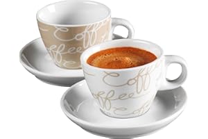 Ritzenhoff & Breker - Servizio da caff? Cornello, 4 pezzi, 80 ml, Crema