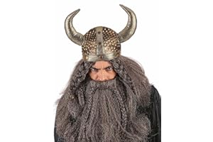 DEGUISE TOI - Casque Viking Souple métallisé Adulte - Casque - Taille Unique - Marron - Accessoires pour déguisement - Polyester et Plastique - Laver à la Main - Halloween-Carnaval