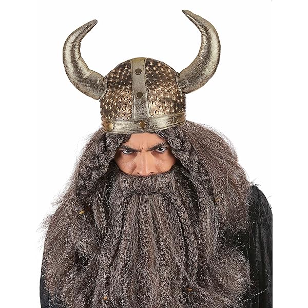 Casque Souple De Viking En Tissu - Déguisement Adulte Avec Cornes