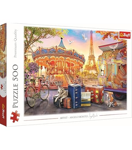 Trefl - Paarden in de Wei - Puzzel met 500 stukjes - Puzzel voor Dierenliefhebbers, Paarden, DIY, Creatieve Ontspanning, Plezier, Klassieke Puzzel voor Volwassenen en Kinderen vanaf 10 jaar