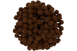 i-mondi® 200 mini pompons zum basteln braun in 10mm klein bastel zubehör pom pom bunt kugeln ponpons deko pompom plüsch