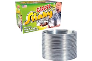 JUST PLAY JP Slinky JPL03140 Giant Metal Riesen-Slinky aus Metall, Merhfarbig, S