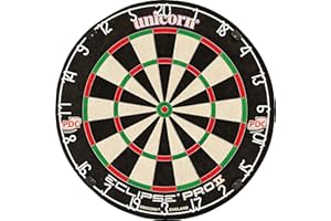 Unicorn Eclipse Pro Cible de fléchettes à 2 Poils avec sisal Professionnel et araignée Haute définition, Cible de fléchettes Professionnelle pour Adultes, Construction Ultra Fine sans agrafes