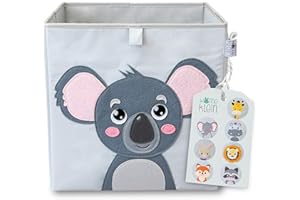 ‎WONNEKLEIN wonneklein Aufbewahrungsbox Kinder für Kallax Regal I Einsatz Kinderregal I Faltbox 33x33x33 Kinderzimmer I Boxen Spielzeug Aufbewahrung I Spielzeugkiste Koko Koala
