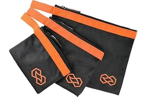 TUCANO Ensemble De Trousse À Outils en Nylon Balistique Imperméable avec Coutures Renforcées pour Bricolage Organisation Facile (Multi-Taille, Orange)