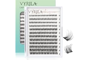 VYRILA Lash Clusters 0.05mm Individual Lashes, 3D Wispy Lashes -Joy | 3D Wispy Lashes Clusters, 0.1mm Super Thin Band Resuable Natural Lashes,D Curl Faux Mink Lashes,120pcs Lash Extension