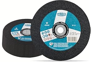 TYROLIT Lot de 25 disques à tronçonner 2 en 1 pour acier inoxydable 230 x 3,0 x 22,23 mm