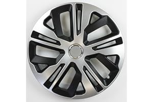 ZentimeX Z745003 Radkappen Radzierblenden universal 15 Zoll Silver Black