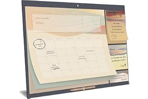 ‎SMART PANDA Wandkalender Familienkalender 2025-2026 – Smart Panda Ästhetisch Familienplaner mit 3 x Klebezettel – Kalender Planer, jeder Monat zum Ansehen – August 2025 bis Dezember 2026, 30x40cm
