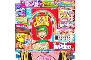 ‎CANDY & BAR XXL 1,5 KG USA Candy Box | Lucky Charms Originalgröße | BIG American Candy Box | US Sweets and Drinks | Geschenkbox | Süßigkeiten | Bigbox | Halloween Geschenkbox | Candy & Bar ®