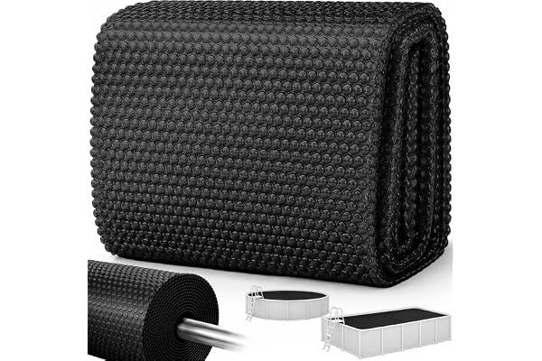 tillvex Bâche à Bulles pour Piscine | Bâche de Protection Solaire de 120 µm d'épaisseur | Découpe individuelle | Chauffage de Piscine pour Eau Chaude (Noir, 549x274 cm)