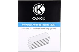 CAMKIX Anti-Fog Einsätze kompatibel mit GoPro Hero 4 Black, Silver, 3 +, 3, 2, 1 und andere Kamera Gehäuse Systeme - 20 Stück - Wiederverwendbar - Entfernt Feuchtigkeit