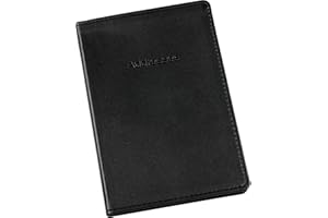 Esposti Large Address Book | 360 Spaces | Address Books with Alphabetical Index | Notes, Special Occasion & Dates Sections | Soft Faux Leather Stitched Cover | Black | 131 x 196 mm