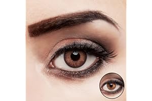 ARICONA KONTAKTLINSEN aricona soczewki kontaktowe brązowe bez mocy intensywne kolorowe soczewki roczne 2 sztuki