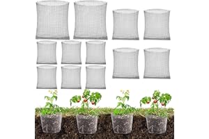 ‎GIONAR 12 Stück Pflanzkorb Wühlmausschutz, Wühlmauskorb, 1/3/5 Gallonen Metallnetzbeutel aus Edelstahl,Pflanzenwurzelschutz für Schutz der Wurzeln von Bäumen, Blumen, Gemüse (12PCS)