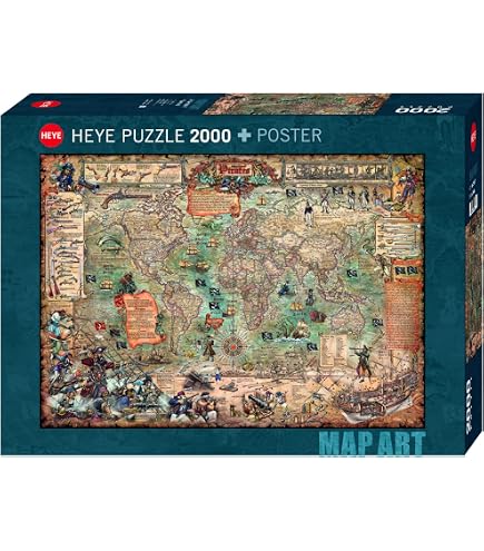 Heye 29845 The World Standard – Map Art – Includes Poster: Amazon