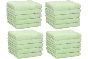 Betz Lot de 20 serviettes débarbouillettes lavettes NEAPEL taille: 30x30 cm couleur vert