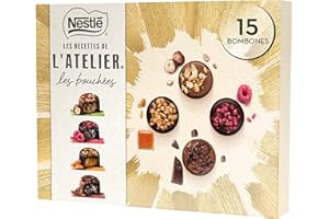 Nestlé Chocolats de Noël LES RECETTES DE L'ATELIER Les Bouchées - Assortiment de chocolats - Boite de 186g