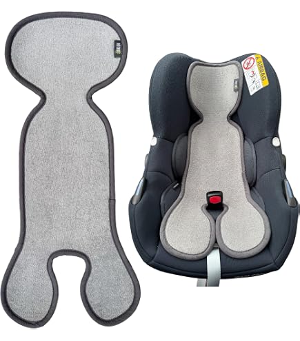 Navaris Kinderwagen Sitzauflage atmungsaktiv - Sommer Sitzeinlage fr Buggy  Kindersitz Babyschale - khlt und schtzt - Sommerbezug universal -  grau/hellblau : Amazon.de: Baby