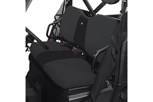 Classic Accessories QuadGear UTV Bench Seat Cover, Fits Polaris Ranger Full Size, 800, 6x6 800, Diesel (2015 models and older), Black