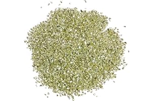 JBEIY 200 g Vetro Schiacciato per l'artigianato, 2-4 mm Glitter Irregolari, Pietra di Vetro Schiacciata Metallica per Unghie Artistiche, Progetti in Resina, Creazione di Gioielli-Verde oliva