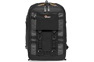 Lowepro Pro Trekker BP 350 AW II, torba na aparat zewnętrzny, plecak na aparat z materiału pochodzącego z recyklingu, Pasuje do 15" laptopa lub tabletu, przegrody MaxFit, osłona odporna na warunki atmosferyczne, etui na aparat bezlusterkowy lub lustrzanki cyfrowej, czarny lub