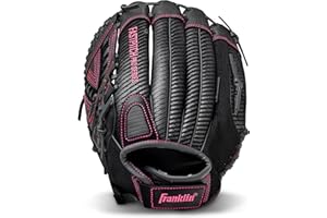 'Franklin Sports Fastpitch Softball Glove - Fastpitch Pro - Adult and Youth Softball Mitt - Infield and Outfield - Pink 12'' - Left Hand Throw'