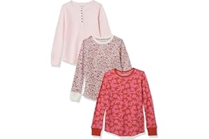 Amazon Essentials T-Shirt Termica a Maniche Lunghe Bambine e Ragazze, Pacco da 3