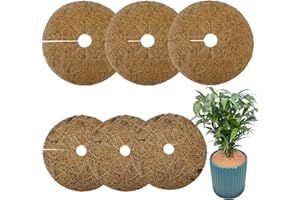 Jiehaojia Protection en Noix de Coco pour Plantes en Pot, 15cm/20cm disques Fibre de Coco Protection Contre Le Gel hivernale, Lot de 6 Tapis en Coco Plantes