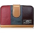 Quenchy London Real Leather Purse RFID and NFC Blocking with 2 Zipped Coin Sections, 5 Coin Trays, 6 Credit Debit Cards Spaces Slots 14cm x10 x3 QL841M