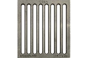 SPEEDPLANT Hochwertiger Ascherost 19,7 x 22 cm Ofenrost Kaminrost Liegerost Tafelrost Feuerrost - Premiumqualität, Stärke 13 mm