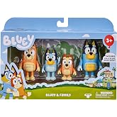 Bluey & aile: Bingo, Bandit ve Chilli 4 fig&uuml;r, hareketli fig&uuml;rler, 6,3 cm, resmi koleksiyon oyuncağı, &ccedil;ok renkli