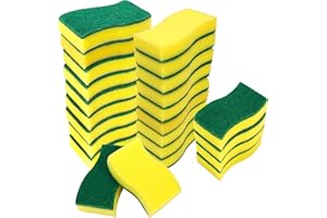 Belle Vous Estropajo Cocina Resistente (Pack de 24) Estropajo Cocina No Raya para Platos y Baño - Esponja Cocina Dos Lados – Limpieza sin Esfuerzo