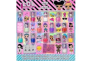L.O.L Surprise! Kinder Nagellack Set (15-teilig) | Ungiftig und entfernbarer Nagellack | Geburtstagsgeschenke für Mädchen ab 3 Jahren von Townley Girl
