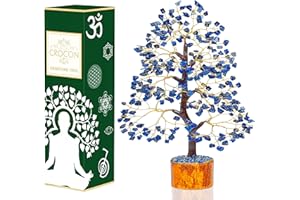 Crocon Lapis Lazuli Gemstone Money Tree cristallo Albero dei chakra della vita Albero di pietre preziose Regalo di cristallo Cristalli curativi Regalo spirituale Decorazione per la casa