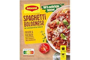 ‎MAGGI MAGGI Fix für Spaghetti Bolognese, Würzmischung, 100% natürliche Zutaten, für 3 Portionen, 1er Pack (1 x 36g Packung)