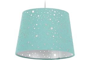 Relaxdays 10028042_213 Lampe pour chambre motif ciel étoilé, enfants,abat-jour rond, couleurs, Plastique, 1