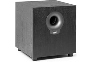 ELAC Debut Caisson de Basse S10.2, Haut-Parleur Actif pour la Lecture de Musique sur chaîne Hi-FI, amplificateur idéal pour des Basses Profondes et des Sons puissants, 200 W, Noir décoratif