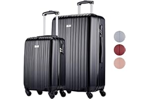 Slazenger Lot de Valise de Voyage 2 Pièces / 3 Pièces - Trolley Bagage à Main et Grande Valise - Set Valise Rigides en ABS - avec roulettes 360° et Serrure à Combinaison - Valise à roulettes